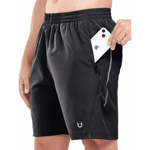 NORTHYARD Men's 7" Running Athletic Shorts with Zipper Pockets Workout Short, Sizes S-2XL