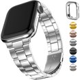 thumbnail image 1 of Stainless Steel Apple Watch Band with Case - Compatible with 38mm to 45mm Models, Including Ultra 2 and Series 1-9, 1 of 12
