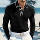 thumbnail image 1 of pstuiky camisas de manga larga para hombre, Camiseta de manga larga con solapa y botones de color liso para hombre Tops casuales para hombres xl, 1 of 7