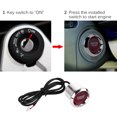 thumbnail image 4 of Universal 12V Car Vehicle Engine Start Push Button Switch Ignition Starter Kit Red LED, 4 of 8