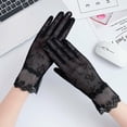 thumbnail image 4 of CHYYCNYCH Fashion Women's Black Lace Ice Silk Summer Gloves Driving Gloves for Women, 4 of 6