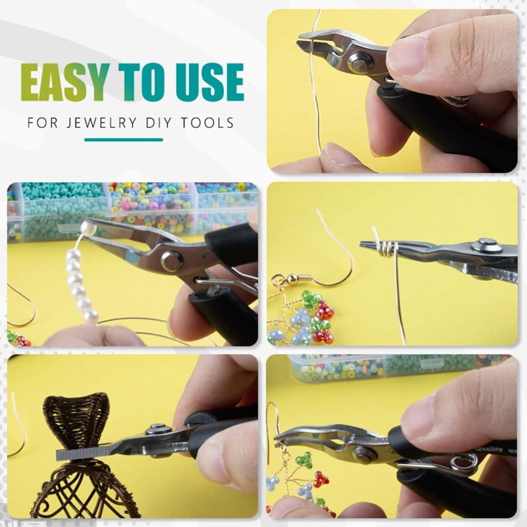 Oasiva 5Pcs Chain Nose Pliers Jewelry Crafting Pliers Stainless Steel Hand Tool Professional Jewelry Pliers Suitable for Craft