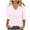 Pink, variant on Aofany Womens 3/4 Sleeve Blouses Plus Size Loose Fit Plaid Womens Dress Tops for Women V Neck Tee Shirts