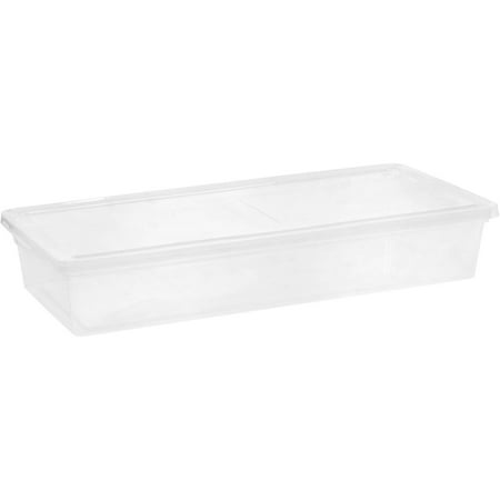 IRIS 41 Qt. Underbed Plastic Storage Bin with Lid, Stackable Storage Container, Tote