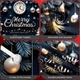 thumbnail image 4 of Silver Gold Theme Merry Christmas Banner Reindeer Design Happy New Year Backdrop Snowflake Pattern Gift Box Ornament Xmas Background for Christmas Party New Year Celebration Holiday Gathering, 4 of 9