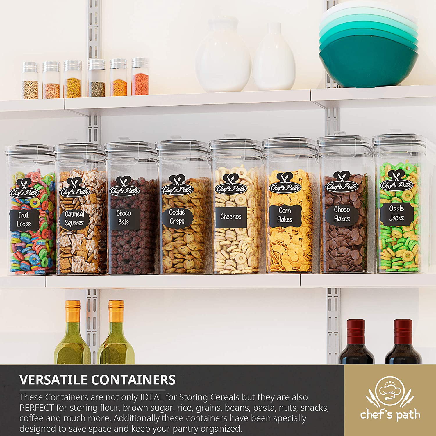 Utopia Kitchen Cereal Containers Storage Food Containers & Cereal Dispenser  – ASA College: Florida