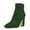 Green, variant on XYD Women Fashion Rhinestone Ankle Booties Sturdy Block Heel Side Zipper Pointed Toe Short Boots Party Shoes Size 7 Red