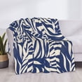 thumbnail image 6 of Horizontal Flannel Blanket Is Light Warm Soft Anti-Pilling Anti-Wrinkle Anti-Allergy And No Hair Loss For Bed And Sofa Camping Travel Zebra Print Style Steelblue_1, 6 of 8