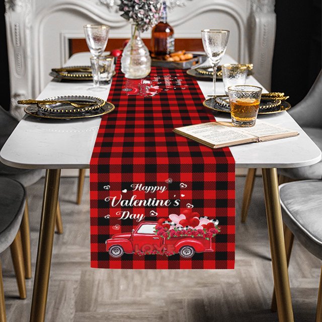 Jusqu'à 65 % de Réduction SMihono Chemin de Table de la Saint-Valentin 13x70 Pouces Chemin de Table Décoration de Fête de la Saint-Valentin