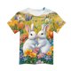 thumbnail image 4 of Camiseta de Manga Corta para Niños con Linda Impresión de Pascua Cuello Redondo Casual Versátil Camiseta de Manga Corta para Niños de 3-14 Años, 4 of 5