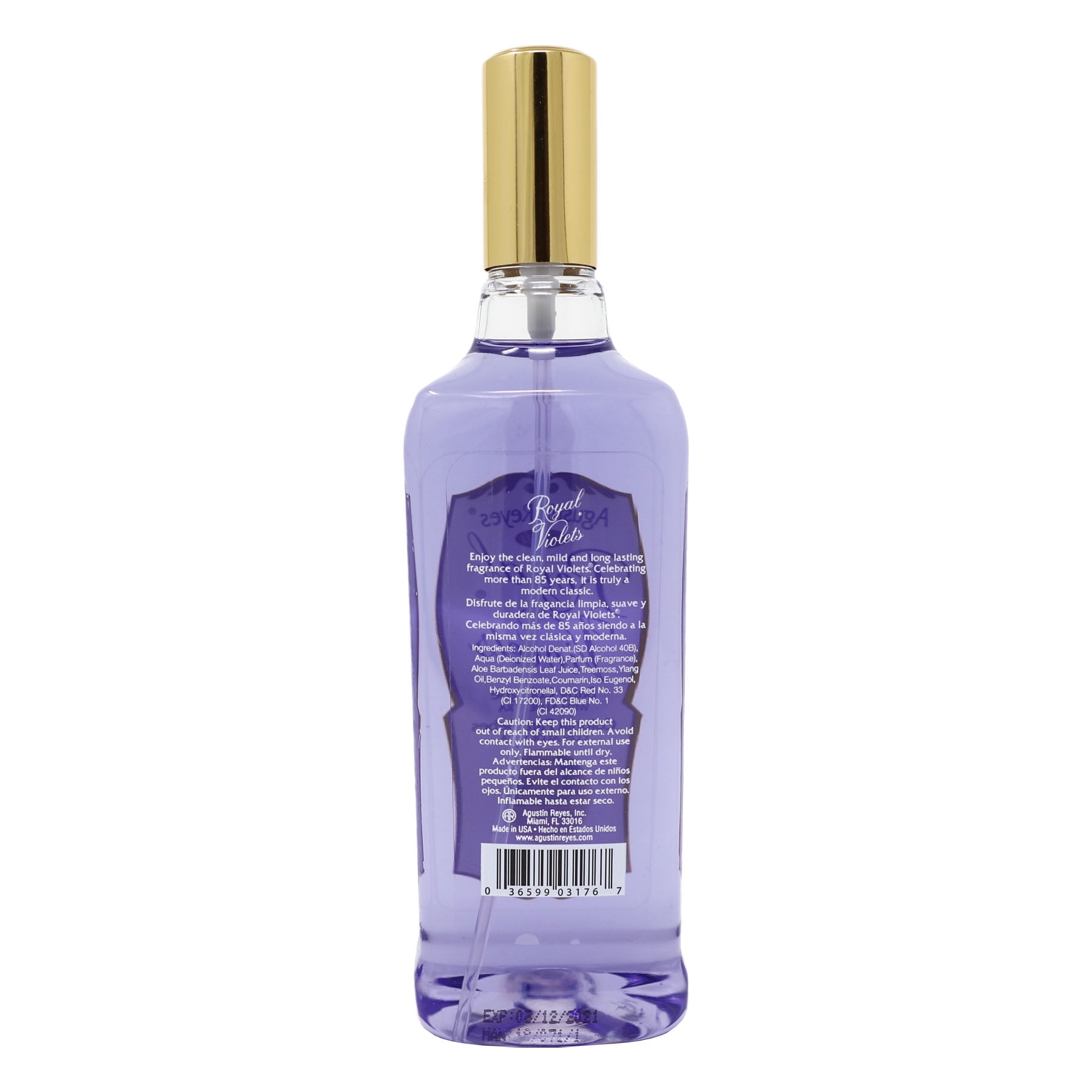 Royal Violets Baby Cologne with Aloe Vera for Baby Sensitive Skin, 7.6 fl oz, Bottle