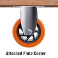 thumbnail image 2 of 5 Inch Swivel Caster Wheels Set of 4, Heavy Duty Casters with Brake - Load 1800lbs, Polyurethane Locking Casters for Cart, Furniture, Workbench, 2 of 9