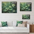 thumbnail image 4 of Designart "Green Teal Geraniums Flower Euphony Harmonious Garden" Floral Print on Natural Pine Wood, 4 of 5