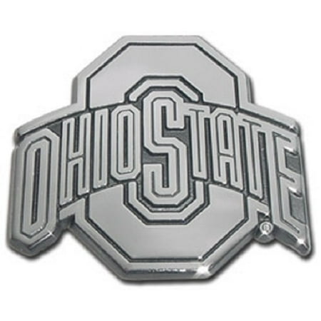 Ohio State Buckeyes Chrome Logo Premium Metal Auto Emblem Decal