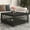 Black Oak, variant on STYLIVIA Square Coffee Table with Lower Storage Shelf Wood Pearl White Oak 34.9" W x 34.8" D x 17.1" H