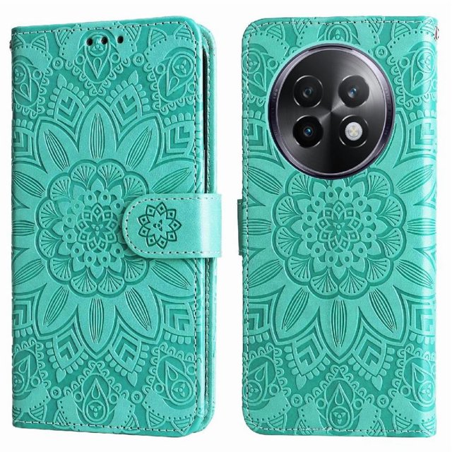 Funda tipo cartera GANGXUN para Realme 13 Plus 5G , diseño girasol, cuero PU, soporte, cierre magnético, tarjetero