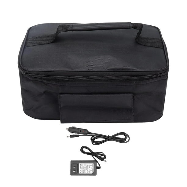 Bolsa térmica para el almuerzo, horno portátil, tela Oxford, bolsa aislante para alimentos para uso doméstico Enchufe de EE. UU. y de automóvil