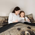 thumbnail image 5 of Feelyou 3D Bear Family Full Size Comforter Sets, Farmhouse Lodge Cabin Bedding Sets, 3pcs, 5 of 8