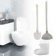 thumbnail image 2 of 1 Pc Toilet Plunger and Bowl Brush Combo for Bathroom Cleaning Toilet Brush and Plunger Set Toilet Plungers Heavy Duty Toilet Bowl Brush and Holder Hidden Toilet Plunger and Brush Set New Style White, 2 of 6