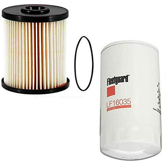 Fleetguard Oil & Fuel Filter Kit; Fits 2003-2007 Cummins LF16035, FS19856