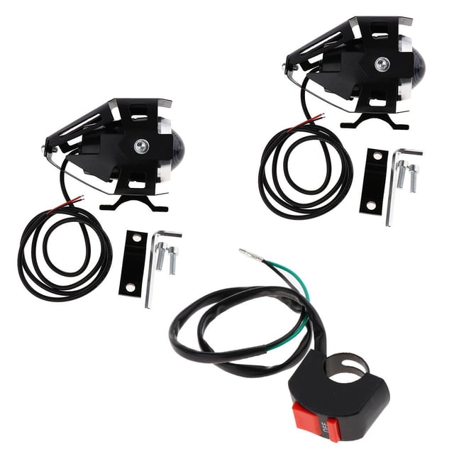 2pcs U5 Motocicleta LED Delanteros a Prueba de Agua de Potencia - Luces de Motocicleta de Motocicleta - (Negro) - 2 X de Motoci Yotijar luces de niebla de conducción de motocicleta