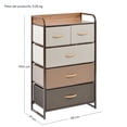 thumbnail image 5 of Organizador Tela Houzer Comoda 5 Cajoneras Buró Moderno Cafe, 5 of 5