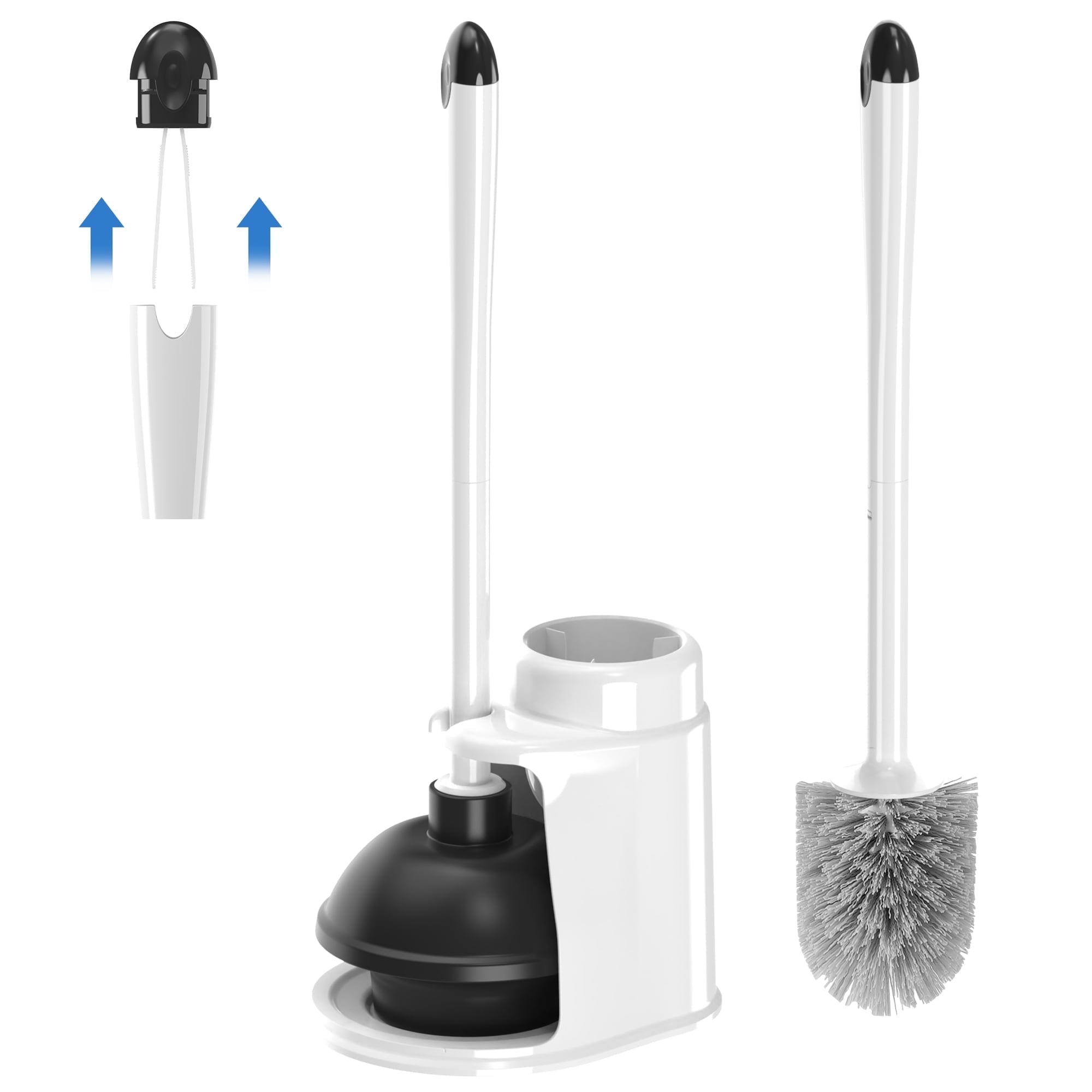 NEWE Toilet Plunger and Brush with Holder Set photo 1