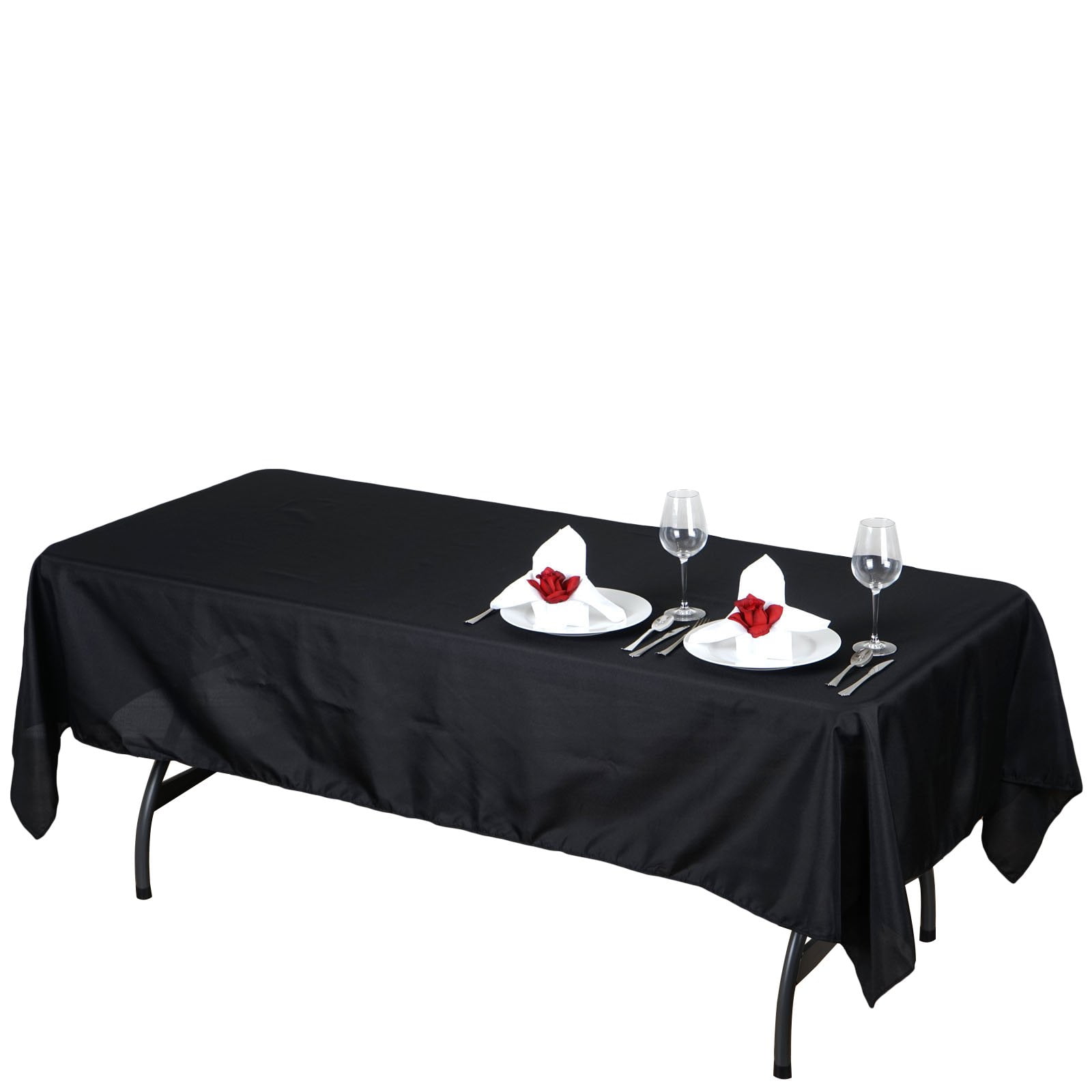 Efavormart 60x102" BLACK Wholesale Linens Rectangle Polyester