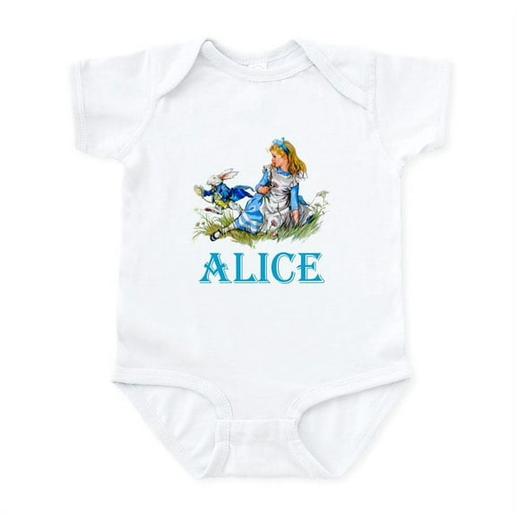 CafePress - ALICE IN WONDERLAND BLUE Infant Bodysuit - Baby Light Bodysuit, Size Newborn - 24 Months