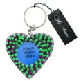 thumbnail image 2 of Mi Amore Squishy Spike Heart Picture-Frame-Keychain Green & Purple, 2 of 2