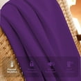 thumbnail image 2 of Homi Drapes Double Pinch Pleated Blackout Curtains Thermal Insulated Room Darkening Drapes for Bedroom/Livingroom Along with 2 Panels,Tiebacks,Hooks (Plum, 26"x84"), 2 of 5