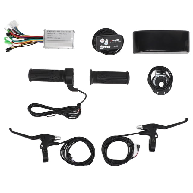 Kit de conversión de bicicleta eléctrica, Panel S800, controlador 15A, mango de freno y empuñadura giratoria para actualización de Motor de 250W YUNYI BRAND Deportes
