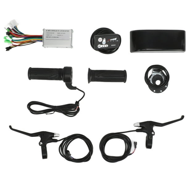 Kit de conversión de bicicleta eléctrica S800, panel de control de 15 A, manija de freno y empuñadura giratoria para actualización de motor de 250 W.