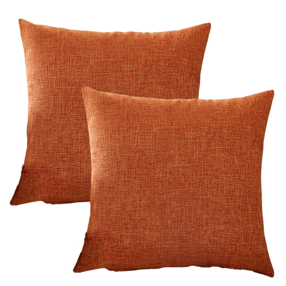 Home Linen Cushion Covers Set of 2 Decorative Throw Pillow Covers, 18 x