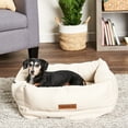 Vibrant Life Deluxe Orthopedic Pet Bed, Beige, Small Dog Bed, 18 inches