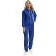 thumbnail image 6 of Women's Hooded Pullovers Long Sleeve Sweatshirt Long Jogger Pants 2 Pieces Outfits Set with Pocket Workout Athletic Loungewear Set Hoodie Tracksuits Loose Pants Suits Fall Winter Clothes Set,S-2XL, 6 of 7