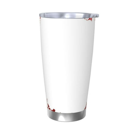 

Gaeub Winter Christmas Snowflake Print 20-Ounce Stainless Steel Car Cup Tumblers Cups with Lids and Straw Coffee Cups for Adults Kids Home Car Office School Travel Party-Without Straw