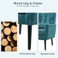 thumbnail image 6 of Jopath Accent Chair,Chenille Arm Chairs with Solid Wood Leg ,Comfy Soft Padded Lounge Chair with Pillow for Living Room Bedroom Apartment Teal, 6 of 9