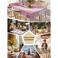 thumbnail image 5 of Pink Marble Table Cloth, Waterproof Tablecloth for Rectangle Tables, Summer Ocean Wave Red Ombre Reusable Washable Fabric Table Cover for Restaurant Kitchen Dining Tables 54"x108", 5 of 9