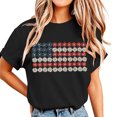 thumbnail image 2 of America 250 Shirt Womens 3/4 Sleeve Patriotic Graphic Tee Summer Casual Outdoor Top Black L, 2 of 6