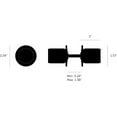 thumbnail image 2 of Buster + Punch NDK-481072 Linear Luxury Modern Industrial Non Turning Two Sided Straight, 2 of 4