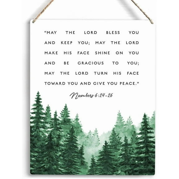 Christian Inspirational Wall Art May The Lord Bless You And Keep You Christian Blessing Quote Wall Decor Religious Gifts Wall Decor Christian Bible Verse Wall Art Wooden Hanging Sign 8x10 Inch