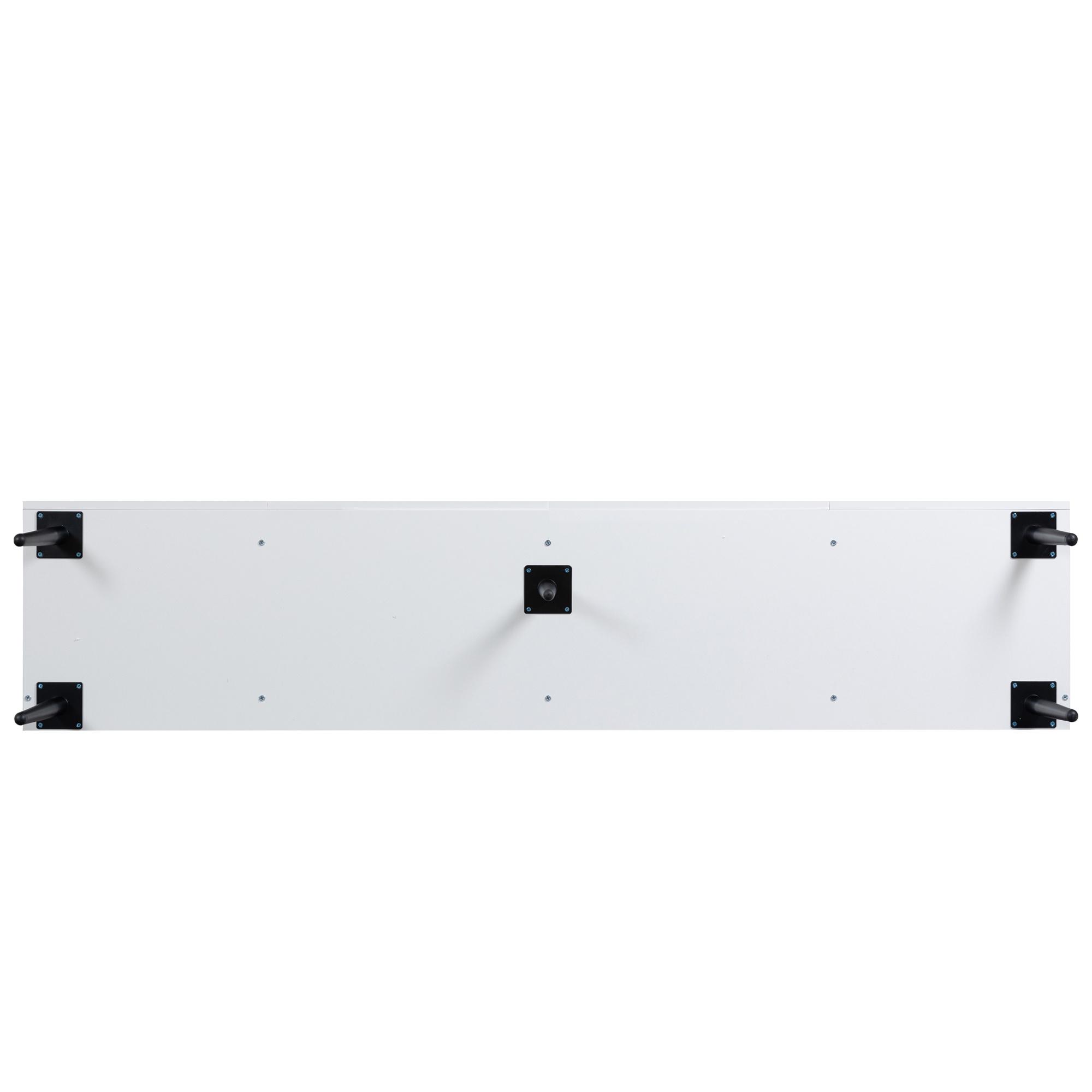 TV Stand for 75 Inch TV, Modern Entertainment Center with RGB LED Lights and Storage Drawers, High Gloss Living Room TV Cabinet, White