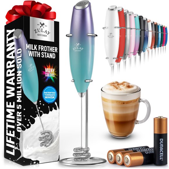 Batidor triple Milk Frother Zulay Kitchen Tornado con pilas