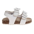 thumbnail image 2 of Laura Ashley Girls Footbed Hook And Loop Toddler Sandals, White, 10, 2 of 5