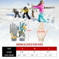 thumbnail image 4 of FLYING TERN Kids Winter Thermal Thickened Printed Patchwork Ski Gloves & Hat Set - Magic Elf Design, Size M, 4 of 6