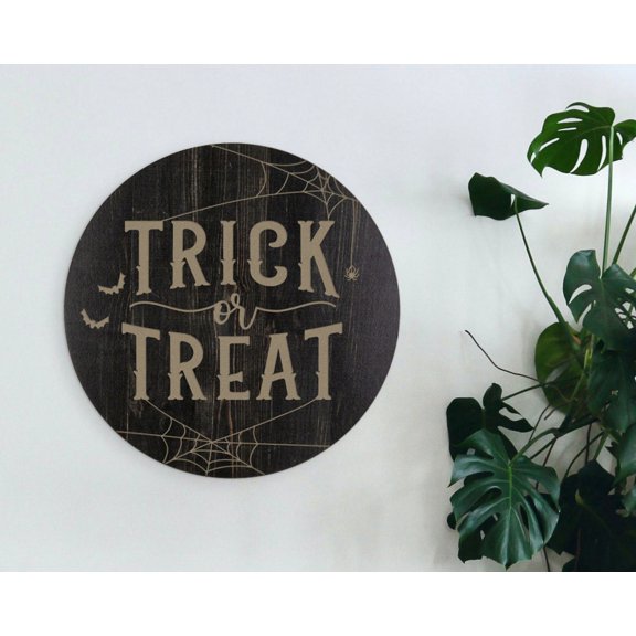 Trick or Treat Wall Sign | Halloween Decor | Halloween Sign | Halloween Wood Sign