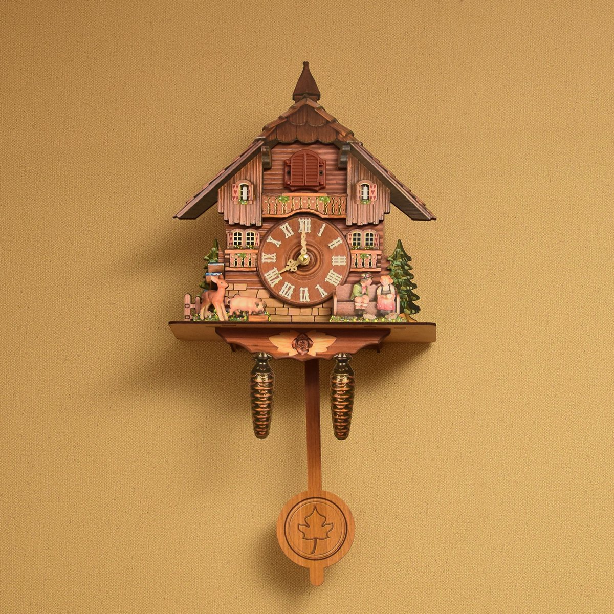 Cuckoo Cuckoo Wall Clock Chime Alarm Clock Retro Clock Wooden Living