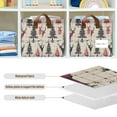 thumbnail image 4 of Yayeee Foldable Storage Basket for Shelves with Handles Set of 2 Waterproof Cloth Bins, Red Deer, 4 of 7