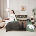 thumbnail image 4 of Feelyou Lodge Cabin Twin Bedding Sets 7pcs, Jungle Tree Bedding Comforter Set, 4 of 7